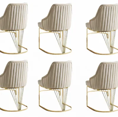 Produktbild von Elegante Stühle mit goldenen Akzenten m Design und Stil