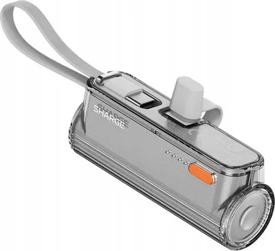 Zdjęcie produktu dla Powerbank Sharge 5000 mAh szybkie ładowanie kompaktowy przenośny srebrny
