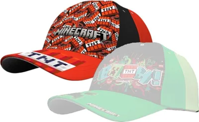 Immagine prodotto di Cappellino Minecraft per bambini - Cappellino ufficiale da gioco in 100% cotone, rosso regolabile