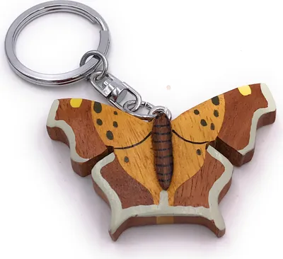 Immagine prodotto di Onwomania portachiavi in legno ciondolo farfalla farfalla insetti luminosi