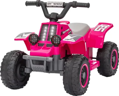 Produktbild von Kinder Elektro-Quad Elektro Kinderquad mit Vorwärts-und Rückwärtsfunktion, LED und Hupe Elektroauto für 1,5-3 Jahre Kinder 3 km/h Metall Rosa