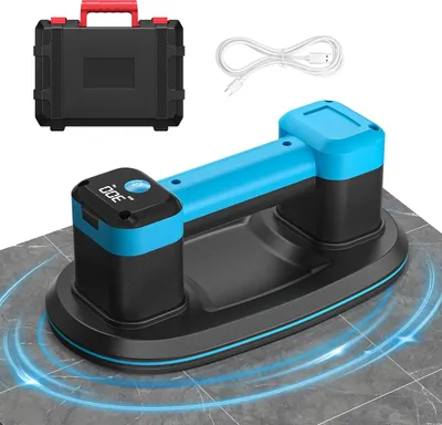 Immagine prodotto di Sollevatore a vuoto - Alimentazione a batteria - Capacità di carico 260 kg - Doppio motore - Display LCD - Per piastrelle, vetro, marmo