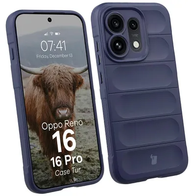 Produktbild von Robuste Handyhülle für Oppo Reno16 / Reno16 Pro 5G, Bizon Case Tur, Dunkelblau