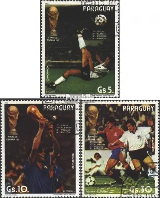 Produktbild von Briefmarken Paraguay 1982 Mi 3560-3562 (kompl.Ausg.) gestempelt Fußball WM 82, Spanien