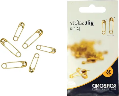 Productafbeelding van Veiligheidsspelden Set - Kleine Spelden - Naaien en Hobby - Vergulde Staal - 36 Stuks - Goud