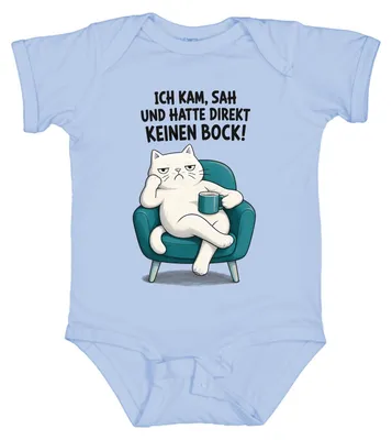 Obrázek produktu pro Tričko s potiskem "Přišla jsem, viděla jsem, a už mě to nebaví", sarkastické, pro kojence, světle modré, velikost 0/3