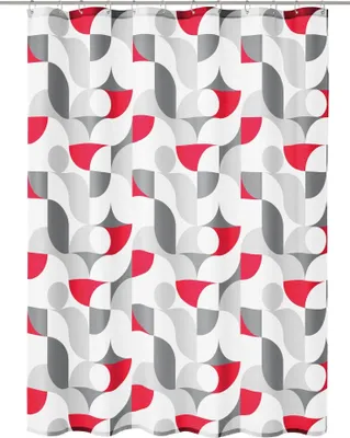 Produktbild von Kleine Wolke Duschvorhang Textil TESS Rubin 180 x 200 cm