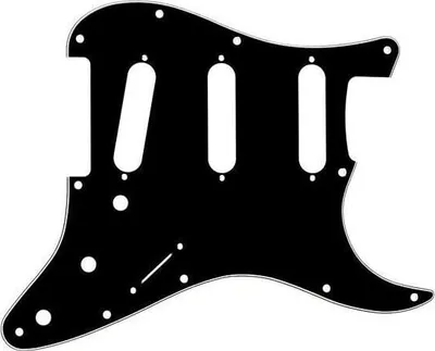 Zdjęcie produktu dla Fender 3-Ply 11-Hole Mount Stratocaster Black Pickguard