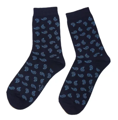 Produktbild von Damen Socken aus Baumwolle Paisley Marine Größe 39-42
