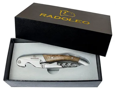 Produktbild von RADOLEO® Kellnermesser GMELIA - Korkenzieher, Weinöffner | Profi Sommeliermesser, Flaschenöffner