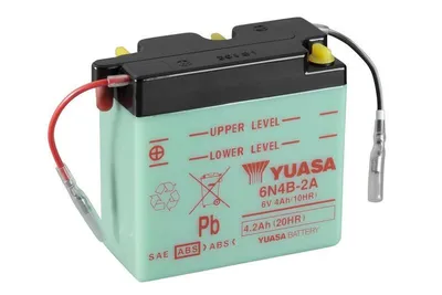 Produktbild von Akumulator YUASA 6N4B-2A (DC) bez kwasu 6V/4AH (10 godzin) [102x48x96] Ilość napełnienia kwasem 200 ml