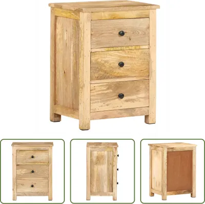 Produktbild von The Living Store Nachttisch 45x35x60 cm Massivholz Mango