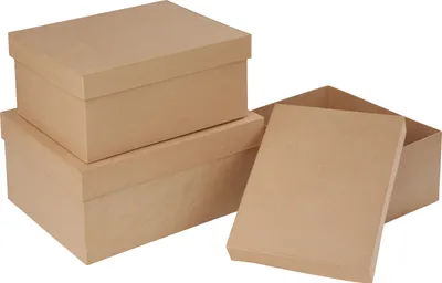 Produktbild von VBS Schachteln "Rechteck", 27,7x23x12,5cm, 25x20x11,2cm, 22,7x17,5x10cm