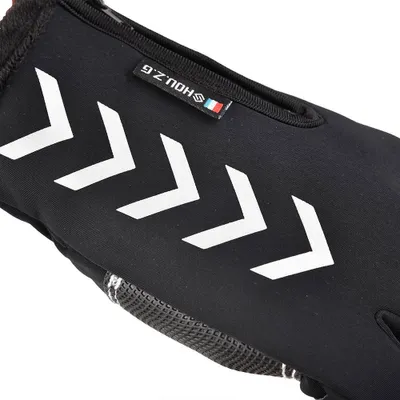 Produktbild von Winter Warme Handschuhe mit reißverschluss, Wasserdicht Winddicht Rutschfest Winterhandschuhe Fahrradhandschuhe für Herren Damen, Schwarz&Weiß, M
