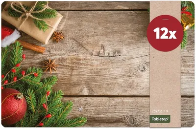 Immagine prodotto di Set di 12 tovagliette lavabili per regali di Natale