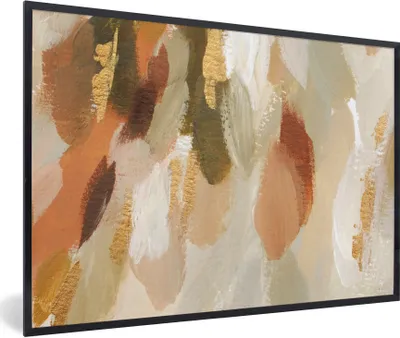 Produktbild von MuchoWow® Gerahmtes Poster Kunst - Farbe - Rot 90x60 cm - Poster mit Schwarzem Bilderrahmen Wandposter Rahmen Foto Bilder - Fotorahmen - Foto-Plakat