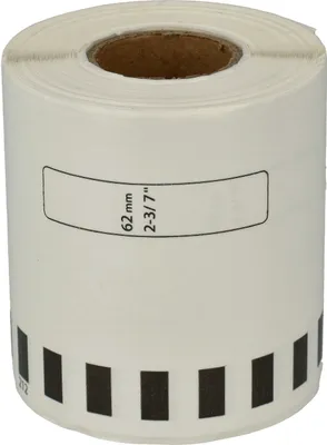 Produktbild von vhbw Rolle 62mm x 15,24m (1 Etikette) kompatibel mit Brother PT QL-1050, QL1050N, QL-1060, QL1060N, QL-500, QL-500A, QL500BS Drucker - Premium Weiß