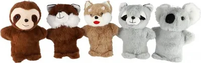 Image de Marionnette animal en peluche 30cm 5 sortes
