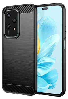 Produktbild von Carbon Shield TPU Hülle für Honor 200 Lite - Eleganter Schutz in Schwarz KP36636