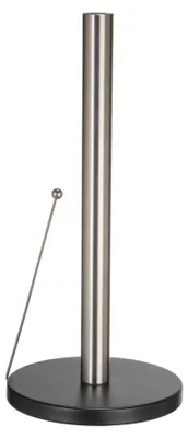 Produktbild von SCHÖNER WOHNEN-Kollektion Küchenrollenhalter Mod. CAITLYN freistehend für stilvolle Küchenorganisation aus Edelstahl und pulverbeschichtetem Metall 15x33 cm schwarz silber matt