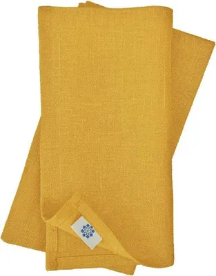 Obrázok produktu pre Textilné obrúsky - rôzne farby - Hygge - 100% ľan - horčicovo žltá - žltá - 32 x 32 cm - kuchynská bielizeň - jedálenský stôl - konferenčný stolík - každodenné použitie - Vianoce - Veľká noc