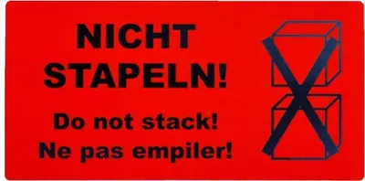 Produktbild von 50 Hinweisetiketten "Nicht stapeln"