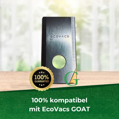 Obrázek produktu pro Titanové náhradní nože Genisys kompatibilní s robotickou sekačkou Ecovacs GOAT - LongLife - odolné proti rozbití s 1 otvorem [testováno podle DIN EN 50636], kus:9