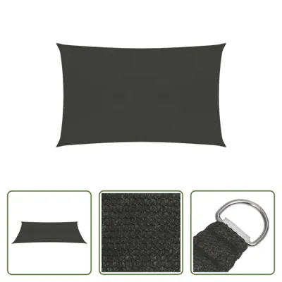 Produktbild von The Living Store Sonnensegel 160 g/m² Anthrazit 2,5x4 m HDPE