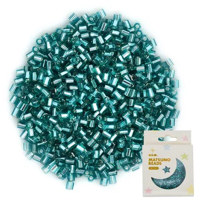 20g japanische Rocailles Glasperlen sechseckig 11/0 2mm, hellblau