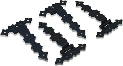 Produktbild von 4 Stück B&B Scharnier Schwarz antike Beschläge im restaurierungsshop Möbelbänder 69/95mm