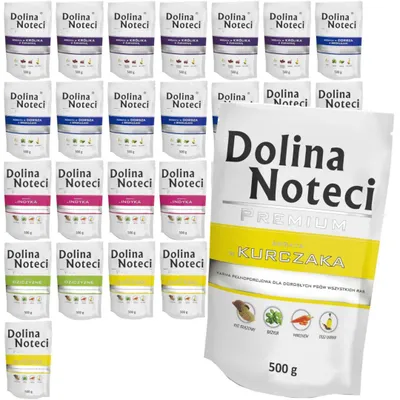 Produktbild von Dolina Noteci Premium Mix 6 Geschmacksrichtungen Beutel 30x500g Nassfutter für Hunde