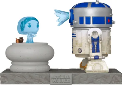 Image de Funko Pop! Deluxe Star Wars: Figurki R2-D2 z Hologramem Księżniczki Lei