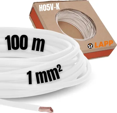 Immagine prodotto di Cavo di installazione H05V-K (LgY) 1 bianco /100m/