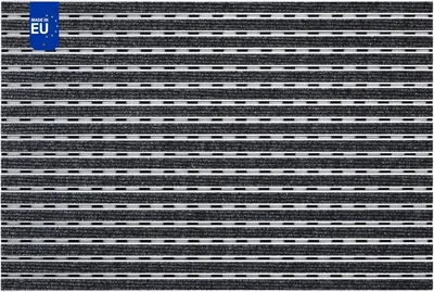 Produktbild von POLENTEX Aluminium Fußmatte für Türen mit Rahmen, 80x60 cm, Verstärkt 17 mm, Textil-Einlage (Rips), Objektgeeignete Eingangsmatte für Innen, Anthrazit
