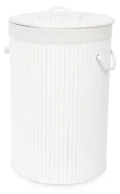 Productafbeelding van Wasmand, bamboe, inklapbaar, rond, 40 cm, bamboe, wit