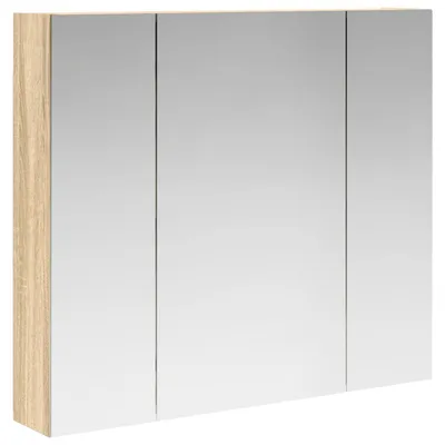 Produktbild von Badezimmerspiegelschrank mit Tür Sonoma-Eiche 80 x 14,5 x 70 cm