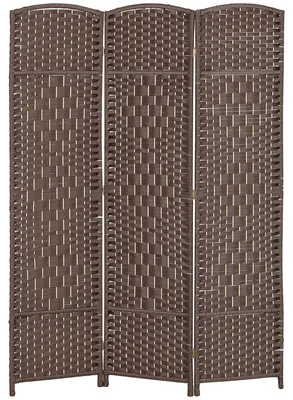 Produktbild von HOMCOM Paravent 3-teilig 135 x 180 cm Raumteiler Faltbar Trennwand Braun