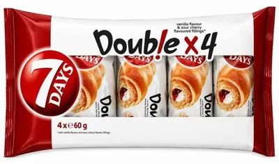 Produktbild von 7Days Croissant mit Vanille-Sauerkirsch Füllung 240g