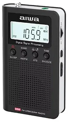 Produktbild von Aiwa RSD-45BK, Tragbar, AM, FM, LCD, 3,5 mm, Schwarz, Scrollen