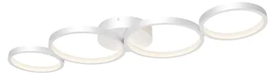 Image de Braytron Plafonnier LED design moderne dimmable 3CCT 3000-6500K télécommande anneaux 60W blanc