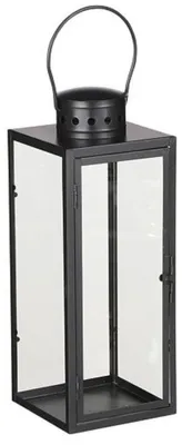 Image de Mica Decorations Lanterne Arzilla - L14 x L13 x H35 cm - Noir
