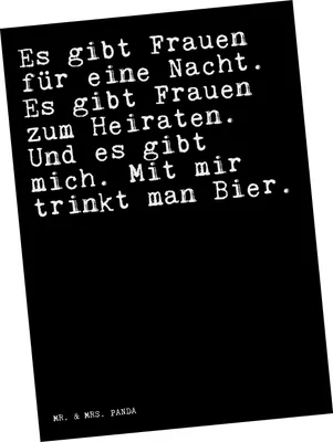 Produktbild von Mr. & Mrs. Panda Postkarte Es gibt Frauen für... - Schwarz - Geschenk, Spruch, Sprüche Weisheiten Zitate Lustig Weisheit Worte, Freundin, Grußkarte, Ansichtskarten