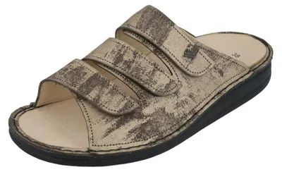 Produktbild von Finn Comfort Pantolette Korfu 1508-371222, Braun, Metallic-Nubukleder, Fußbett zum Wechseln 41