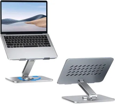 Image de Support ergonomique pour ordinateur portable 10-17 pouces, pivotant à 360°