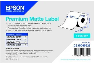 Image de Epson C33S045528 étiquette à imprimer Blanc