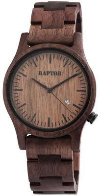Produktbild von Herrenuhr Walnussholz Pirate aus Sandelholz mit Datumsanzeige, kürzbar