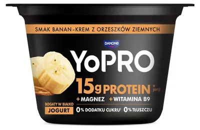 Obrázek produktu pro YoPRO Jogurt s banánem a arašídovým krémom 160 g