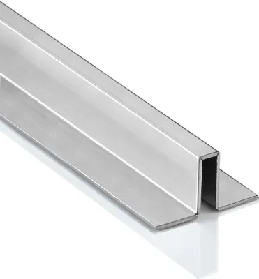 Produktbild von Slim-Line U-Profil Bordüre mit Schenkel Fliesenschiene Edelstahl V2A L250cm H12 gebürstet