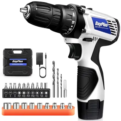 Obrázek produktu pro Mini akumulátorová vrtačka/šroubovák - 16,8 V - 1 baterie - sklíčidlo 9,5 mm - 45 Nm - 2 rychlosti - 18+1 stupňů točivého momentu