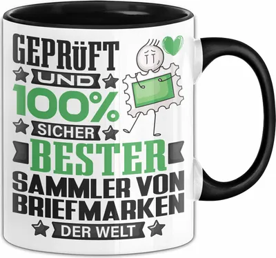 Produktbild von SammlervonBriefmarken Geschenk Lustiger Spruch für SammlervonBriefmarken Geschenkidee Bester SammlervonBriefmarken Der Welt (Schwarz)